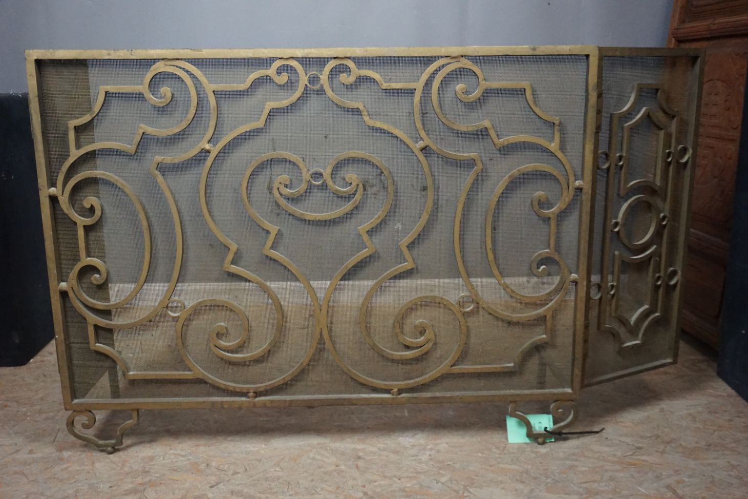 Fireplace screen in bronze H72X93