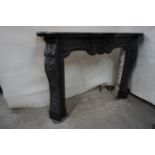 Fireplace in black marble H120x165x35