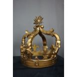 Decorative crown in wood H51X40