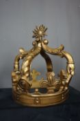 Decorative crown in wood H51X40