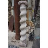 Column with capital in red marble H156