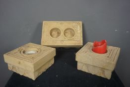 Series candle holders in Terre Cuite