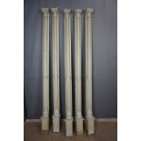 Lot of 5 columns in wood H233