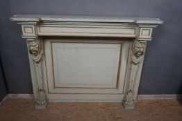 Decorative wall console in wood H114X153X32