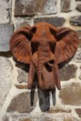Elephant head in cast iron H40x50x20