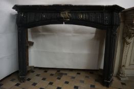 Fireplace in wood 18th H115x160x39