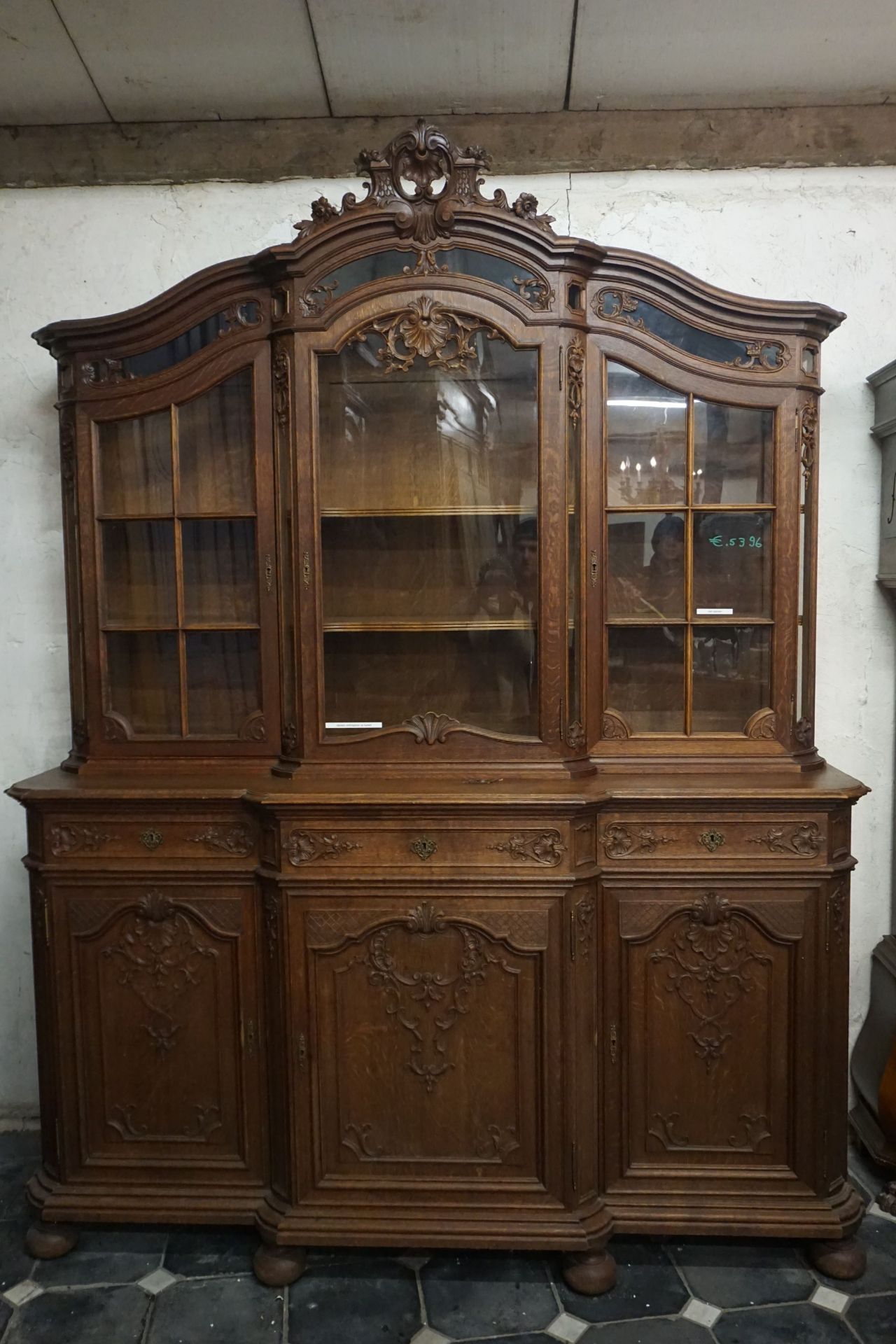 Cupboard in oak, LiÃ¨ge H260x190x70