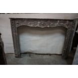 Fireplace in red marble 19th H133x190x23