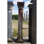 Column in white stone H260x46x46