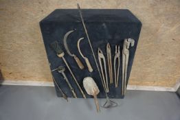 Lot of tools in wrought iron