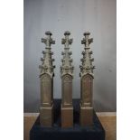 Neo-gothic, lot of architectural elements in bronze / copper H93