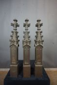 Neo-gothic, lot of architectural elements in bronze / copper H93