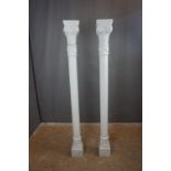 Couple of columns with capital in marble H180