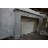 Fireplace in white marble 19th H115x188x26