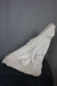 Erotic sculpture in marble, signed H52x67x38