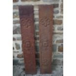 Couple of decorative elements in cast iron H112X19