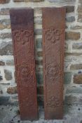 Couple of decorative elements in cast iron H112X19