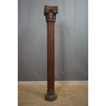 Column with capital in wood H130
