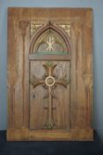 Religious door in wood 19th H84x54