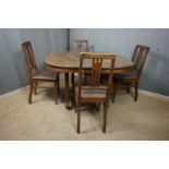 Table with accompanying chairs H75x110x122