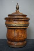 Cooler with lid in wood, Italy, H40