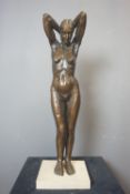 Sculpture in bronze 20th signed Jean Dieu Saert H77