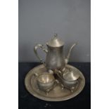 Coffee service in silver 4-piece