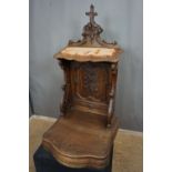 Praychair in Oak 19th H123x64x64