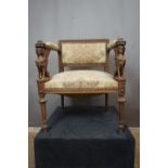 Unusual sculpted Armchair 19th H73x62