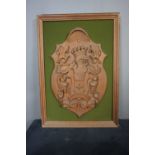 Decorative panel in wood with frame H68x48