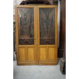 Dubble door door with fire glass, Art Deco H225X155