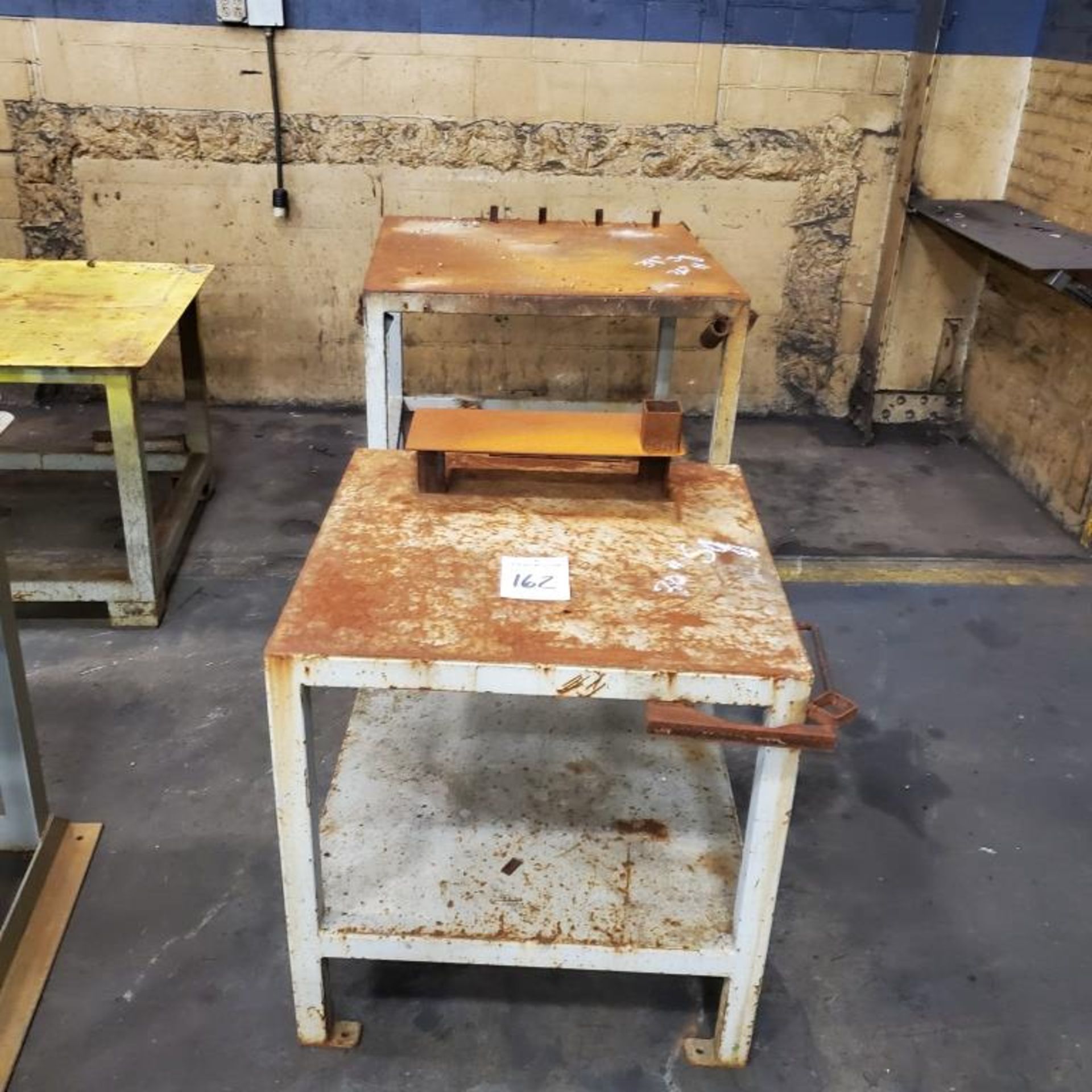 (2) Welding Tables: 39" Square x 36" H; 30" Square x 31" H