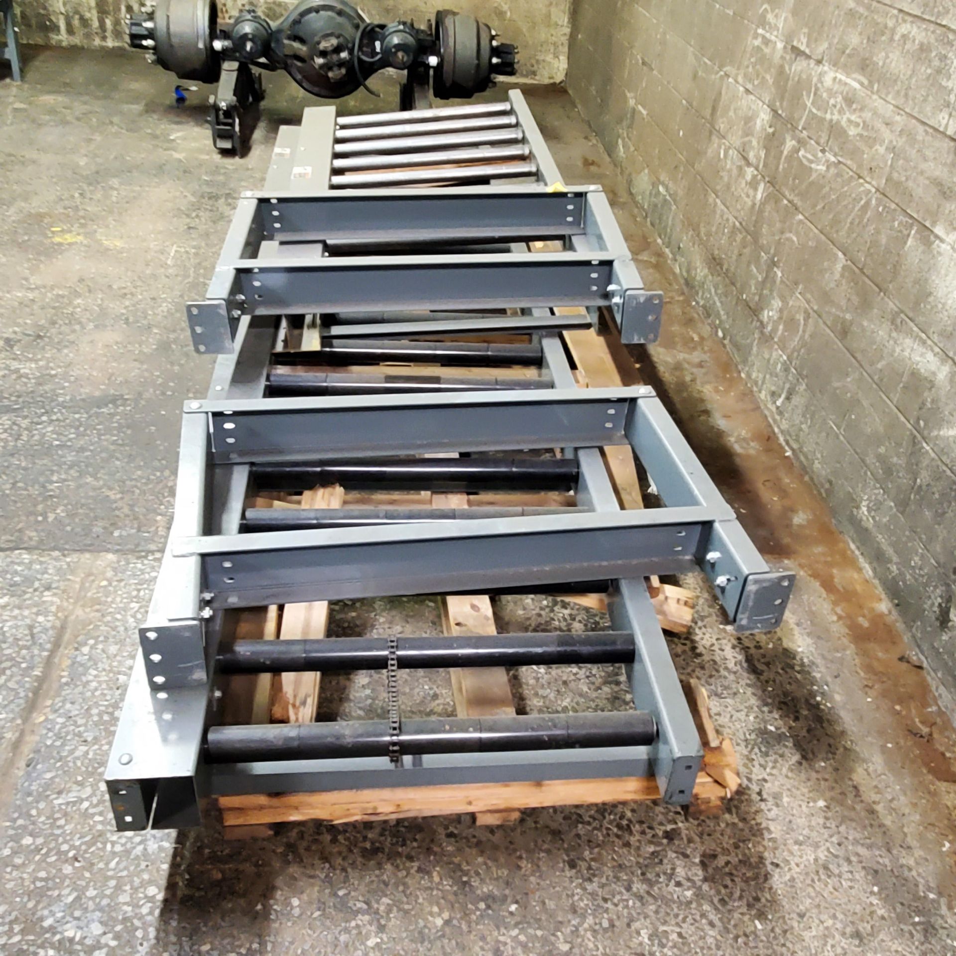 (2) Sections Roller Conveyor 30" Wide (1) 82" Long ; (1) 120" Long, Loading Fee $25 - Image 2 of 2