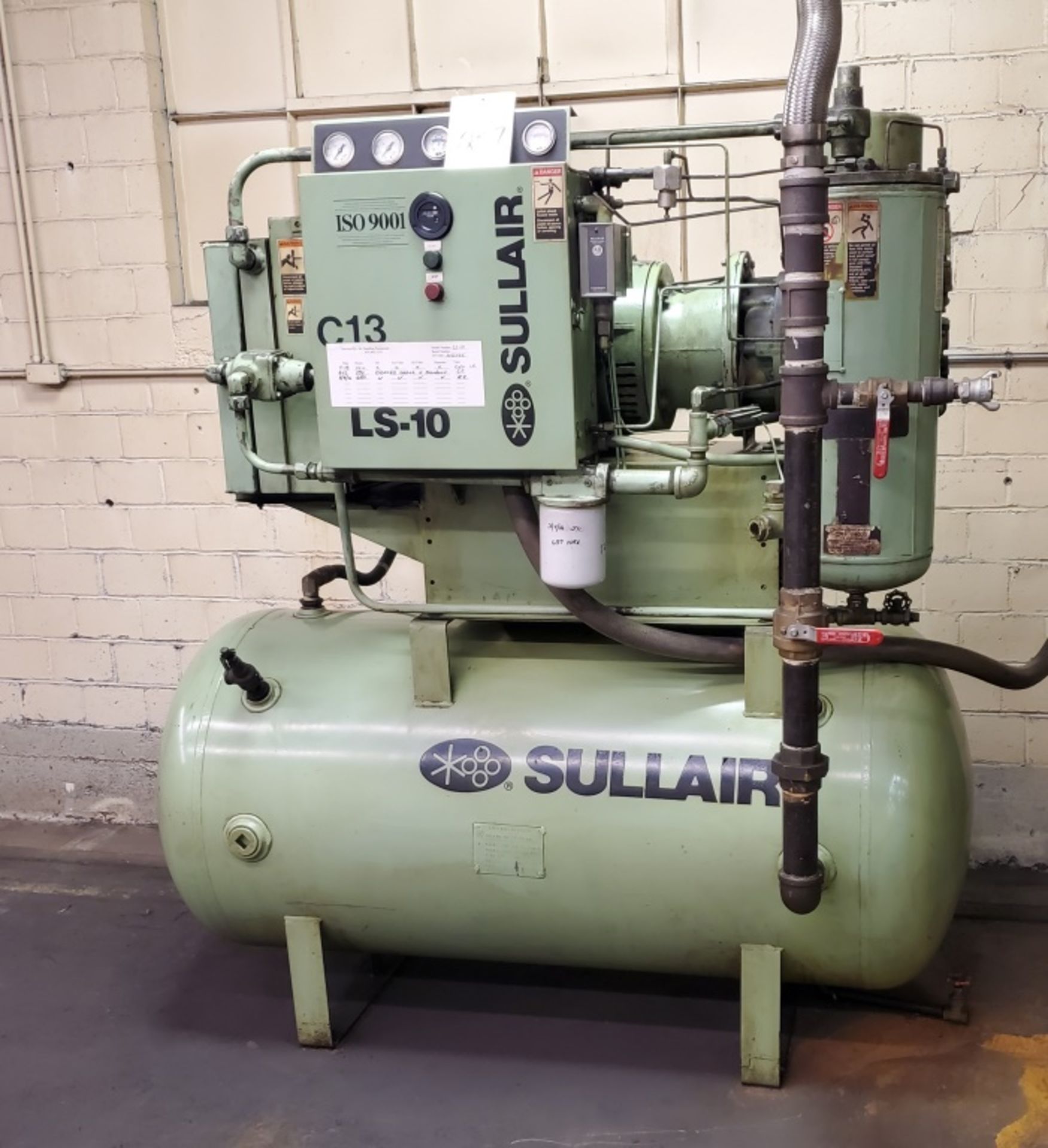 Sullair LS-10 Rotary Screw Air Compressor 40HP, 150 Gallon Tank, 2322 Hours, 230v, 3 PH, Loading Fee