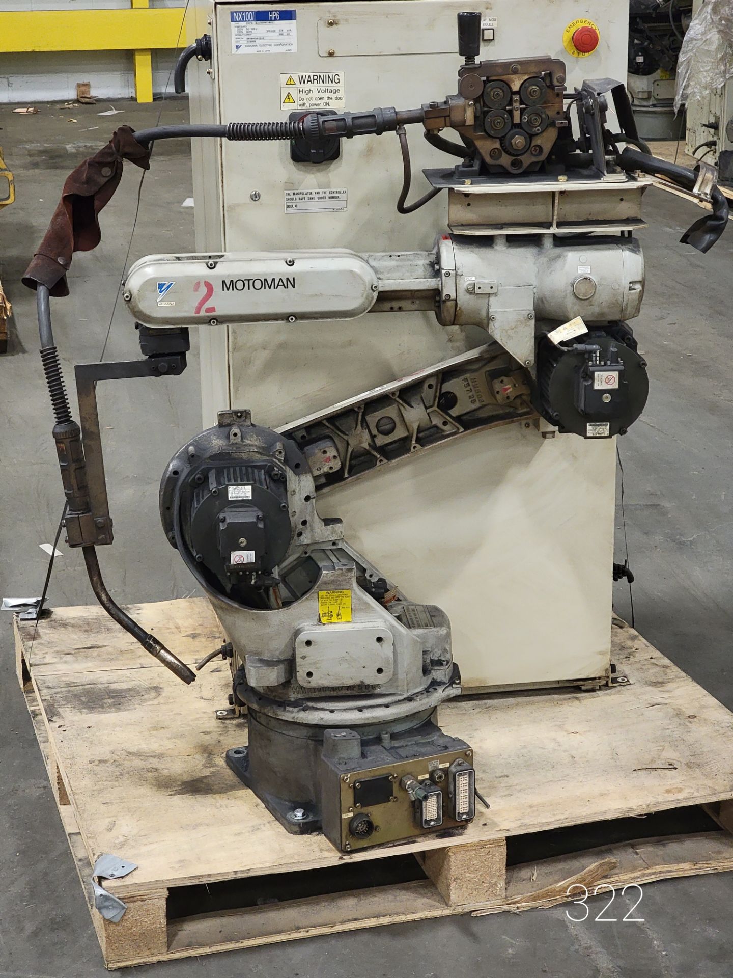 Motoman HP6 Robot (s/n RH9520-5914-2) w/ MIG Gun, Hitachi Wire Feed, NX 100/ HP6, Teach Pendant - Image 12 of 22