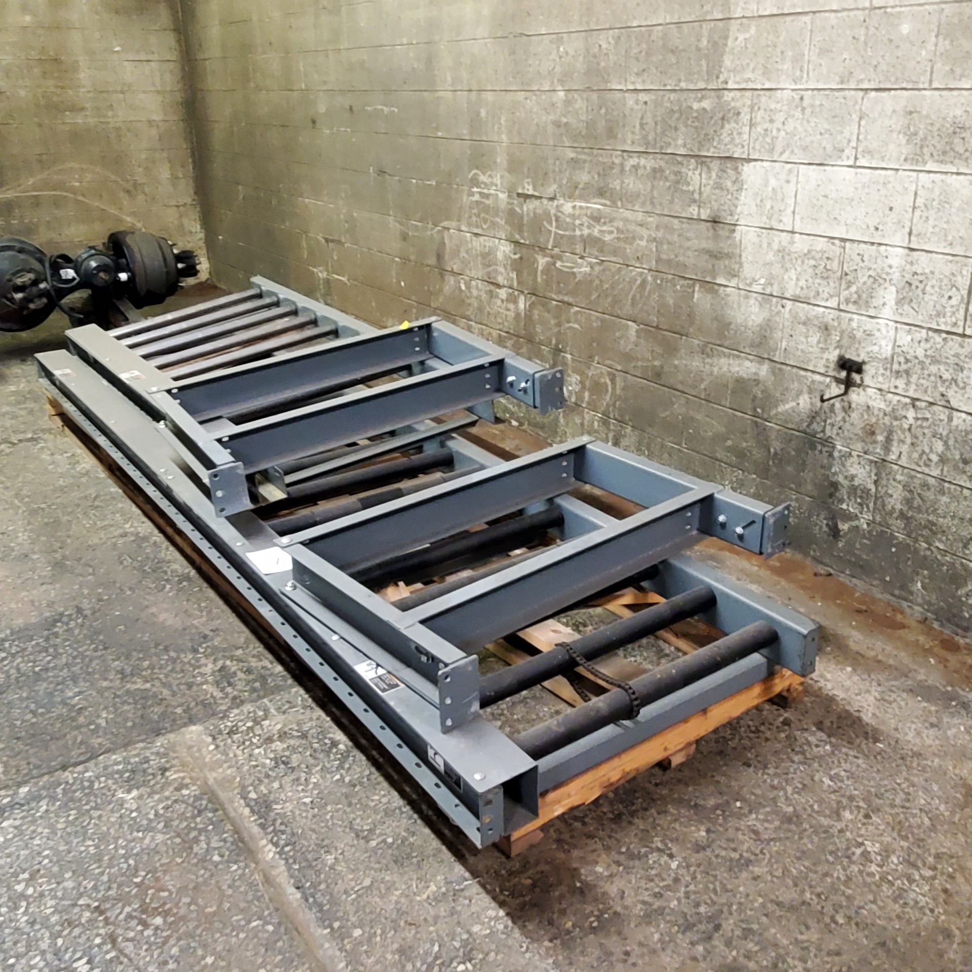 (2) Sections Roller Conveyor 30" Wide (1) 82" Long ; (1) 120" Long, Loading Fee $25