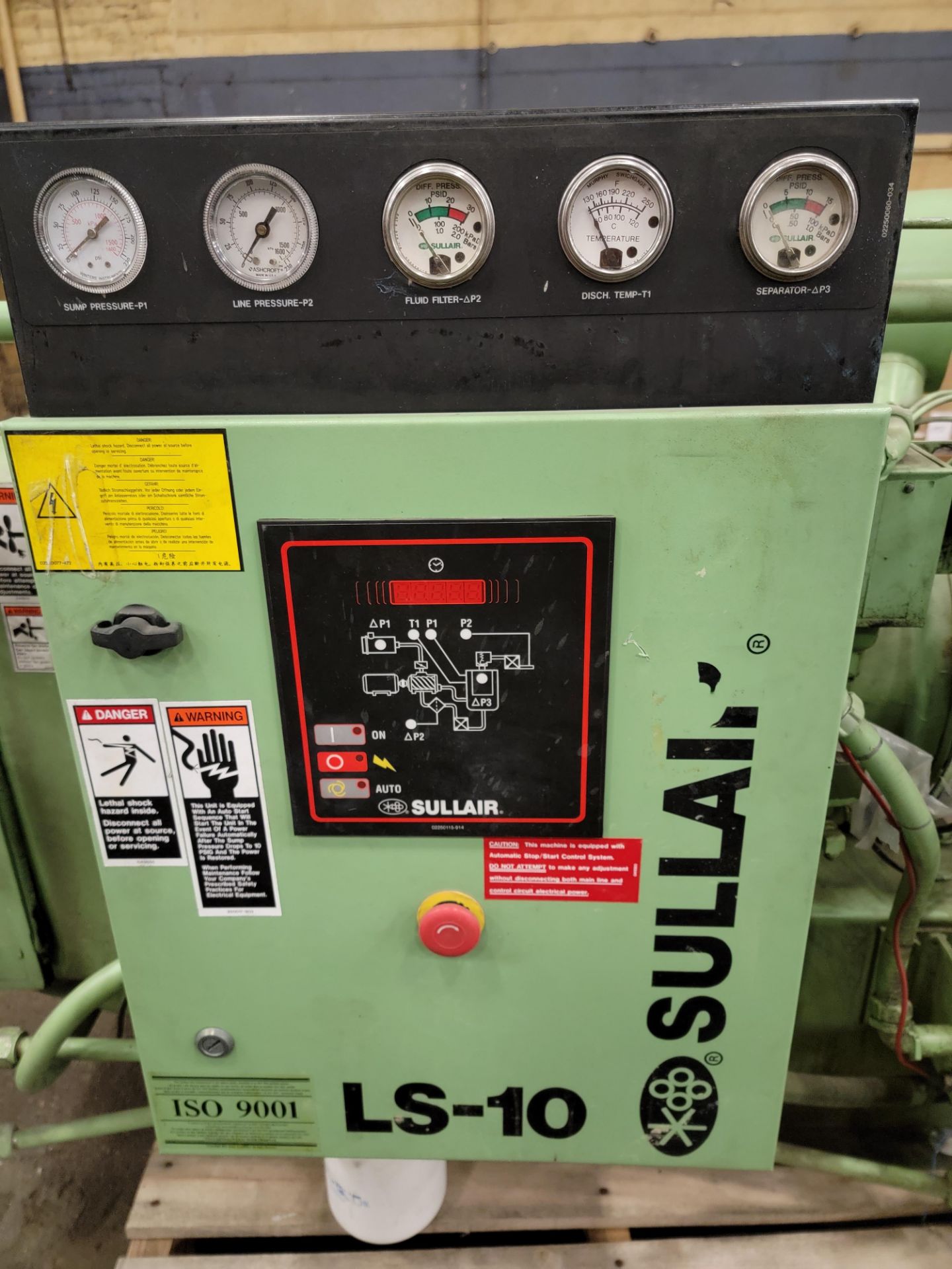 Sullair LS-10 40 HP Rotary Screw Air Compressor, 3Ph, 208-480v, Model LS10A 40H/A/SUL, 125-135 PSIG - Image 3 of 11