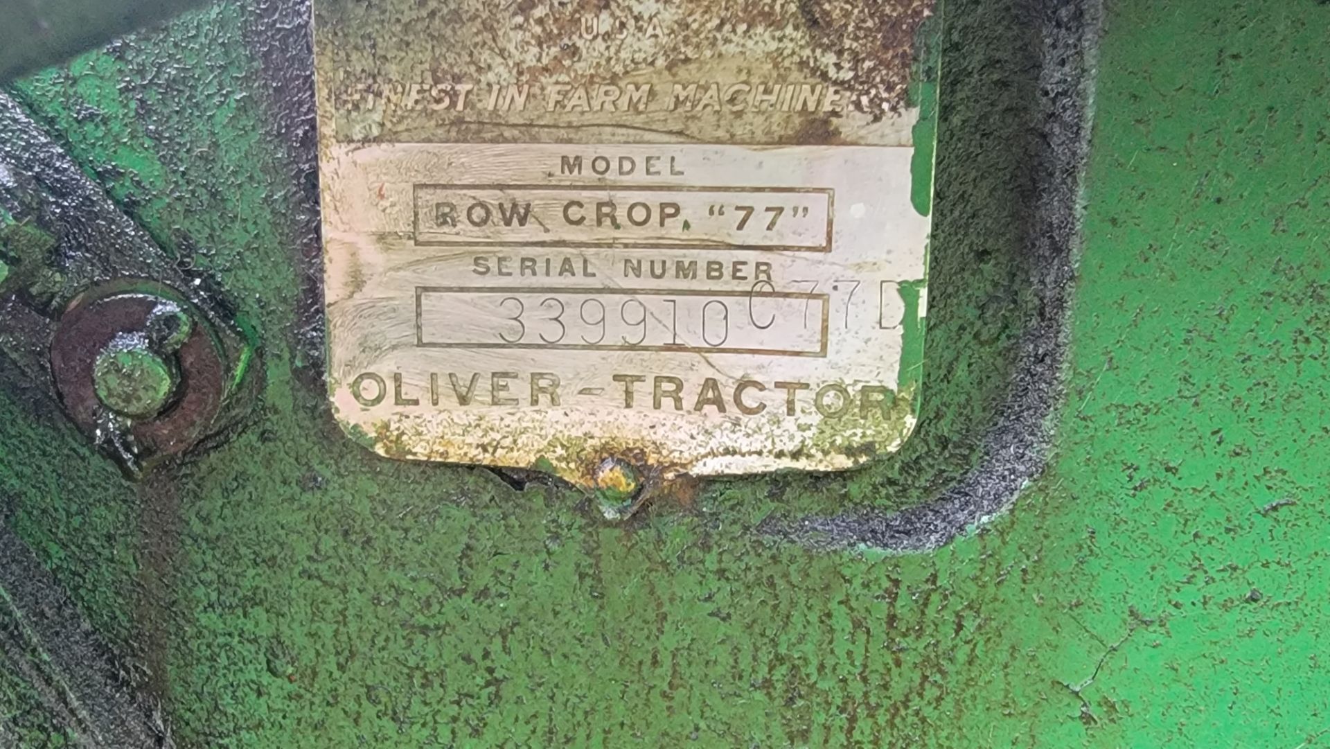 1951 Oliver 77 Row Crop Tractor, 6 Cylinder Gasoline Engine, Rear Hydraulics, Restored - Image 12 of 12