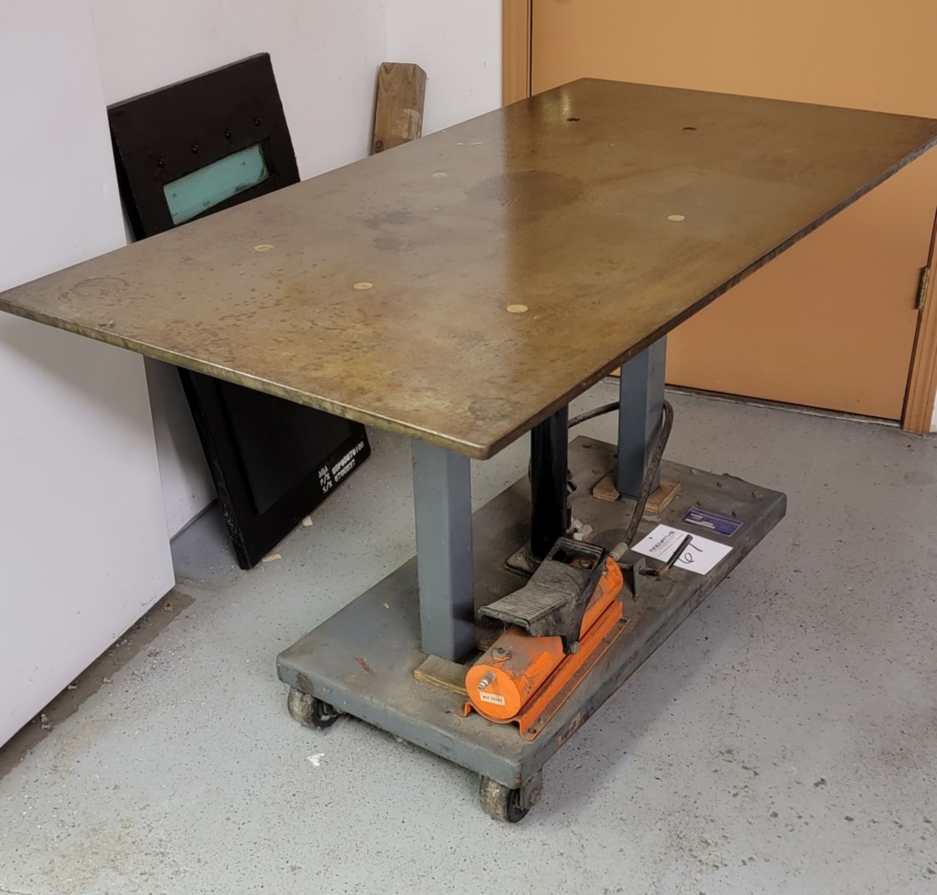 Westco Die Lift Table Model LT-10-1836, 1,000 lb. capacity, Converted to Pneumatic, 55" l x 29" w,