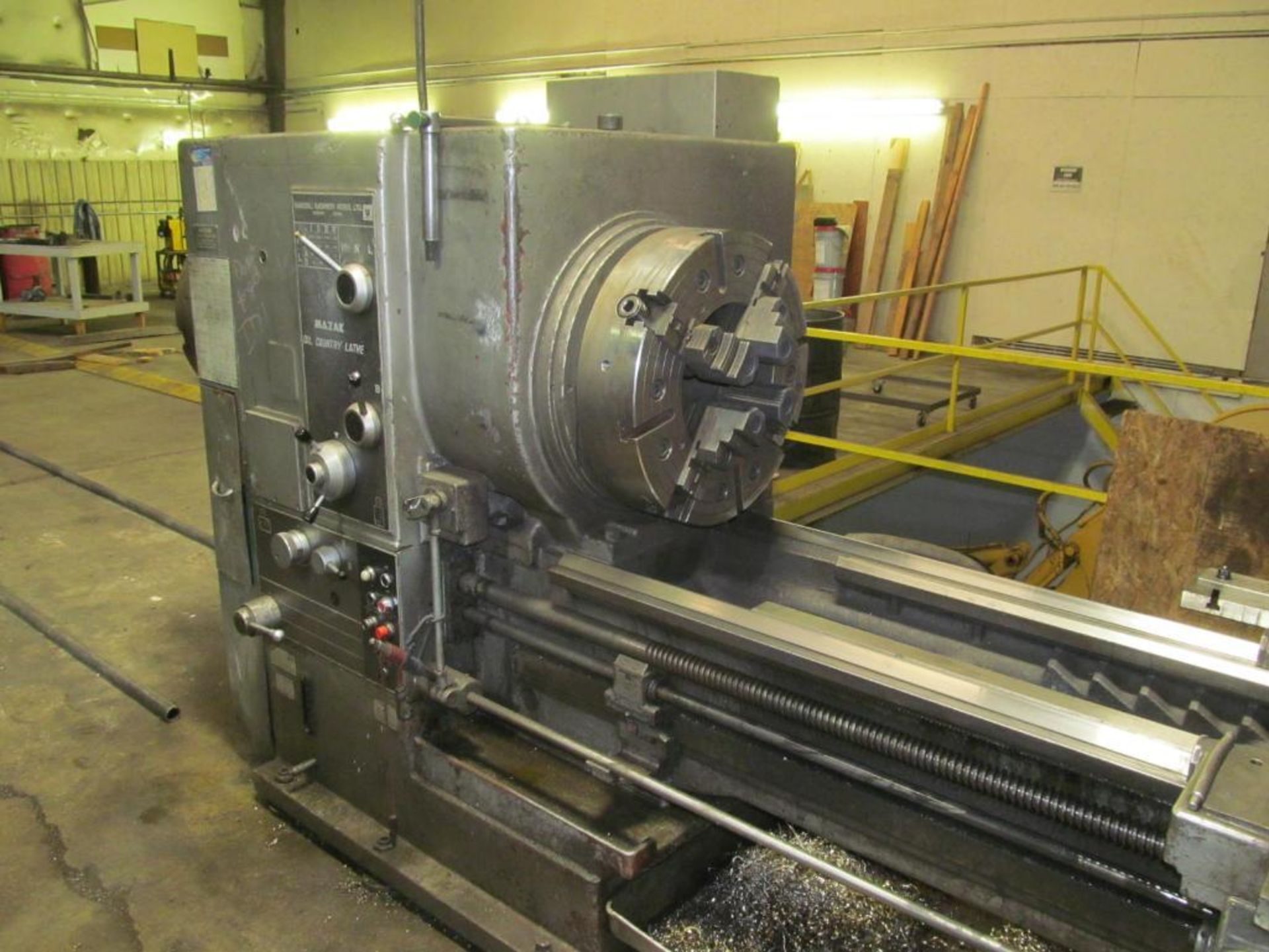 Mazak 30" x 118" Oil Field Lathe, S/N NA (New 1976), 12.5" Spindle Hole, 5 to 300-RPM, with 24" 4-Ja - Image 2 of 7