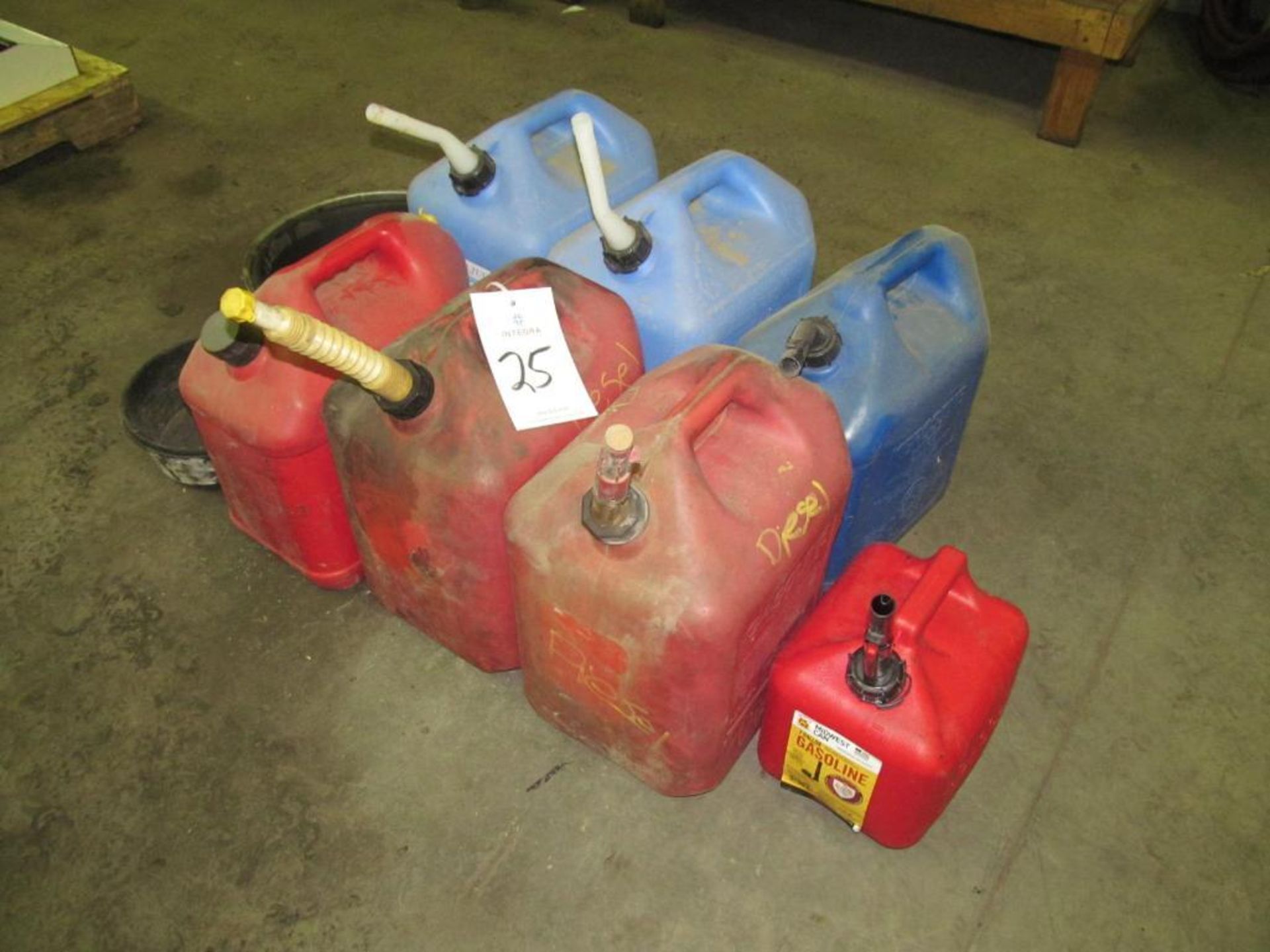 (7) Assorted Gas & Water Cans (Building C)