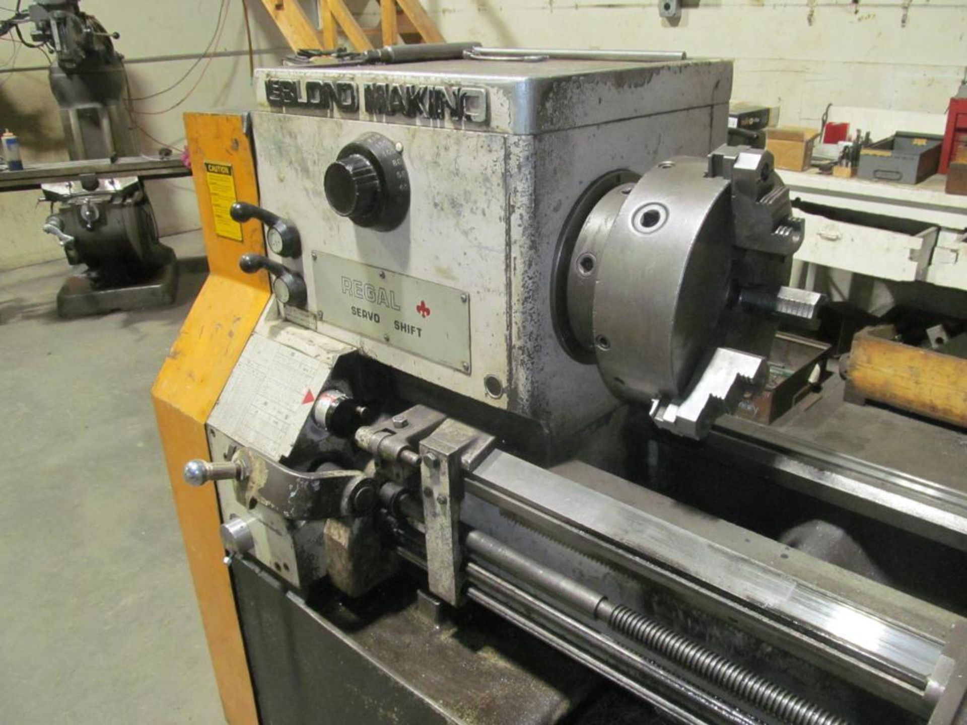 LeBlond-Regal Servo Shift 17" x 80" Engine Lathe, S/N 14E-669, 3" Spindle Hole, 40 to 1600-RPM, with - Image 2 of 5