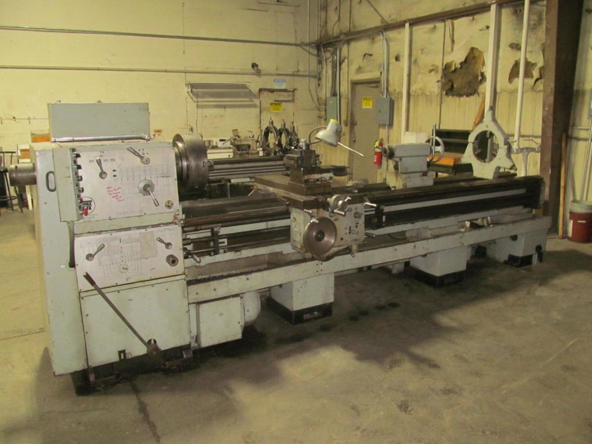 Ponar Wroclaw 24" x 124" Engine Lathe, S/N 0781-42238, 3.5" Spindle Hole, 18 to 1800-RPM, IN/MM Thre