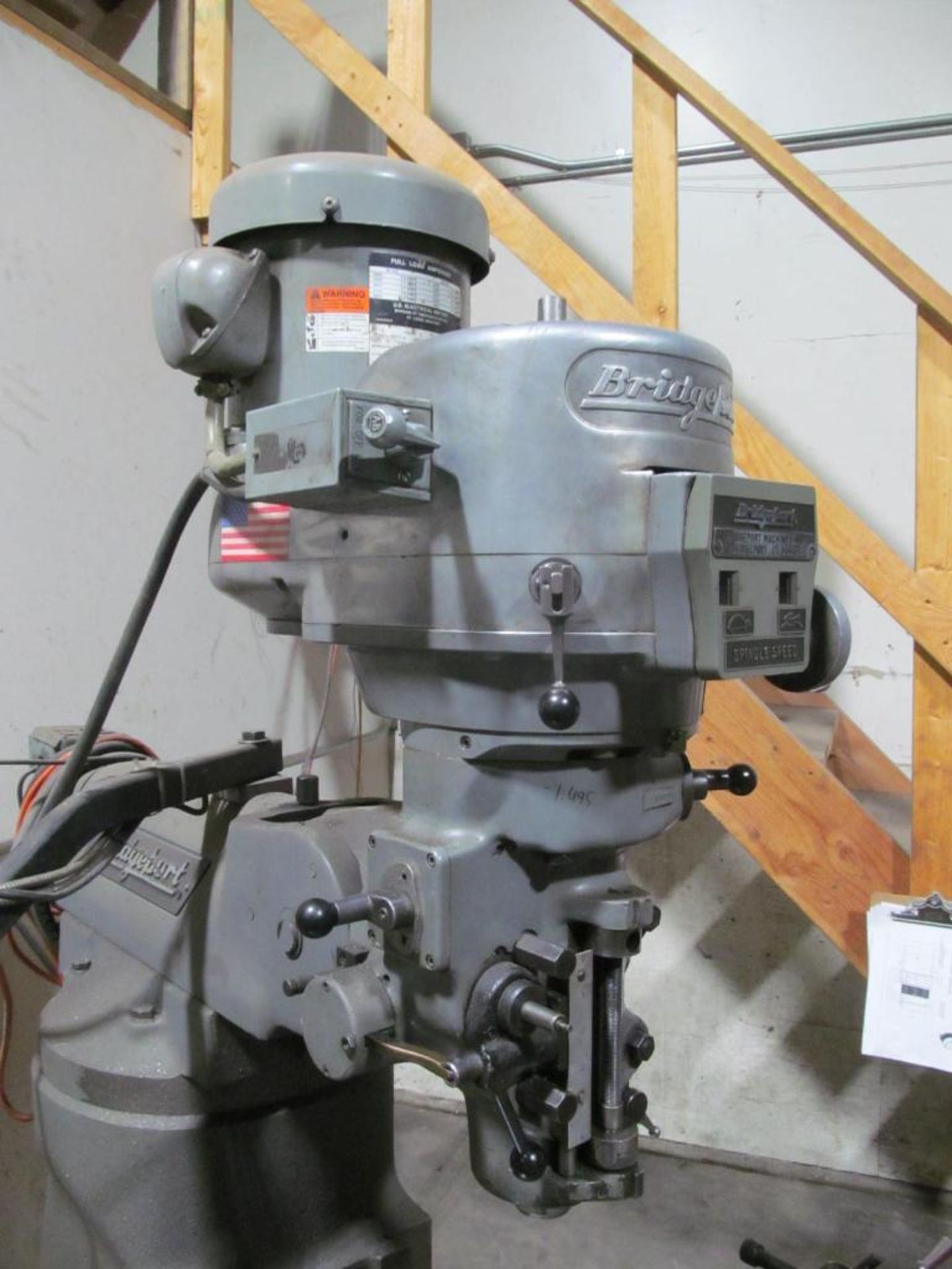 Bridgeport 2-HP Vertical Milling Machine, S/N 263019, 9" x 48" T-Slotted Table, DRO (Building A) - Image 2 of 3