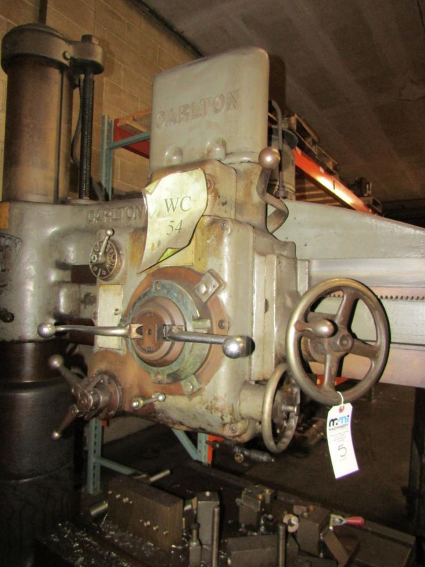 Carlton 4' Arm x 9" Column Radial Arm Drill; 60 to 3000-RPM, 12" Spindle Stroke, with 24" x 30" T-Sl - Image 3 of 4