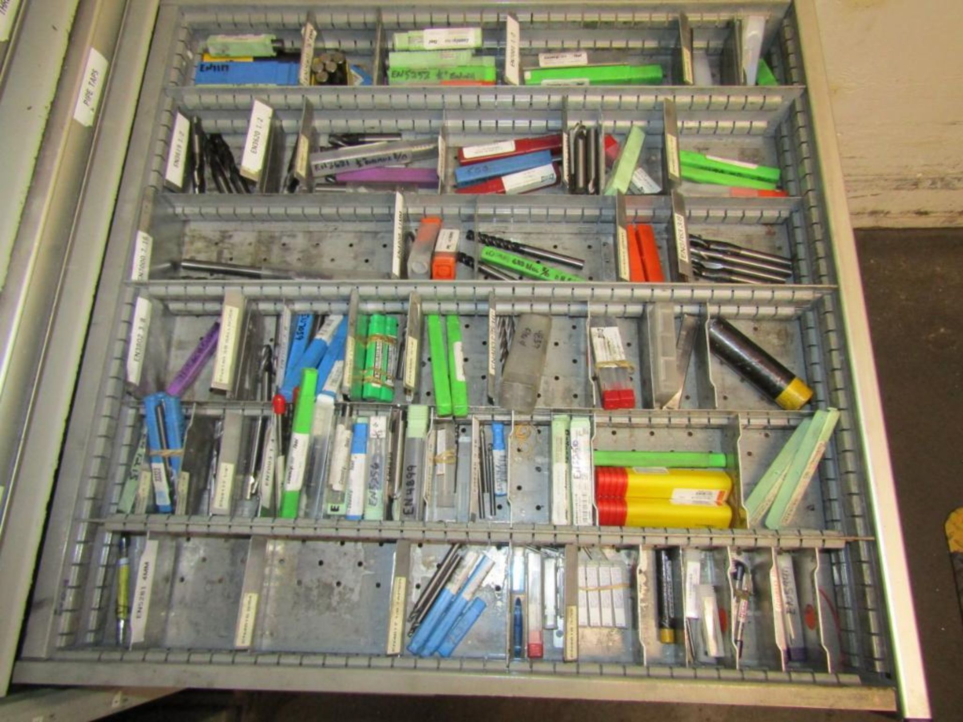 13-Drawer Heavy Duty Parts Cabinet; with Remaining Contents to Include Custom Tooling, Taps, Endmill - Image 7 of 9