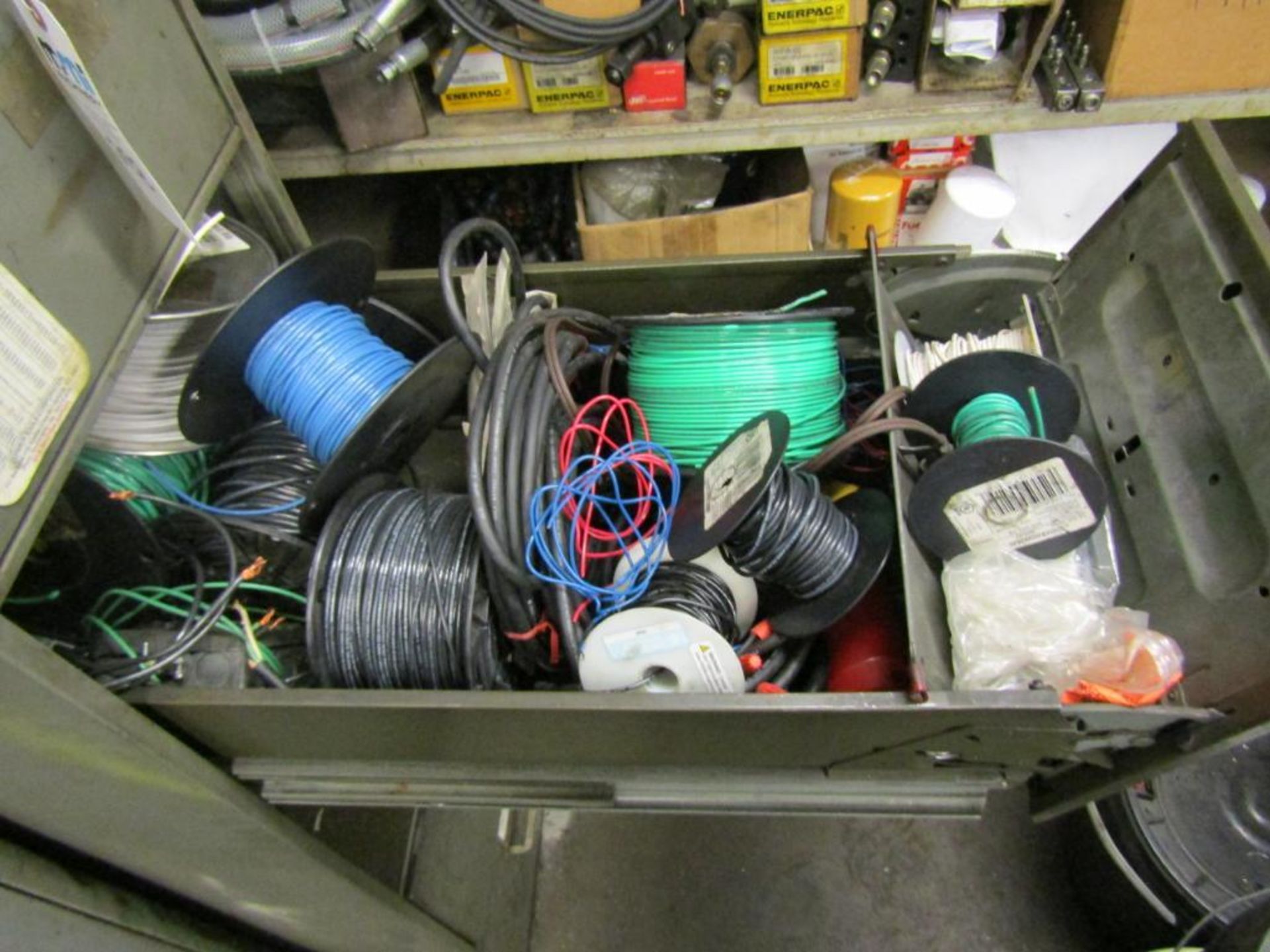 5-Drawer Filing Cabinet; with Contents of Electrical Supplies, to Include Wire, Switches, Contacts, - Image 3 of 6
