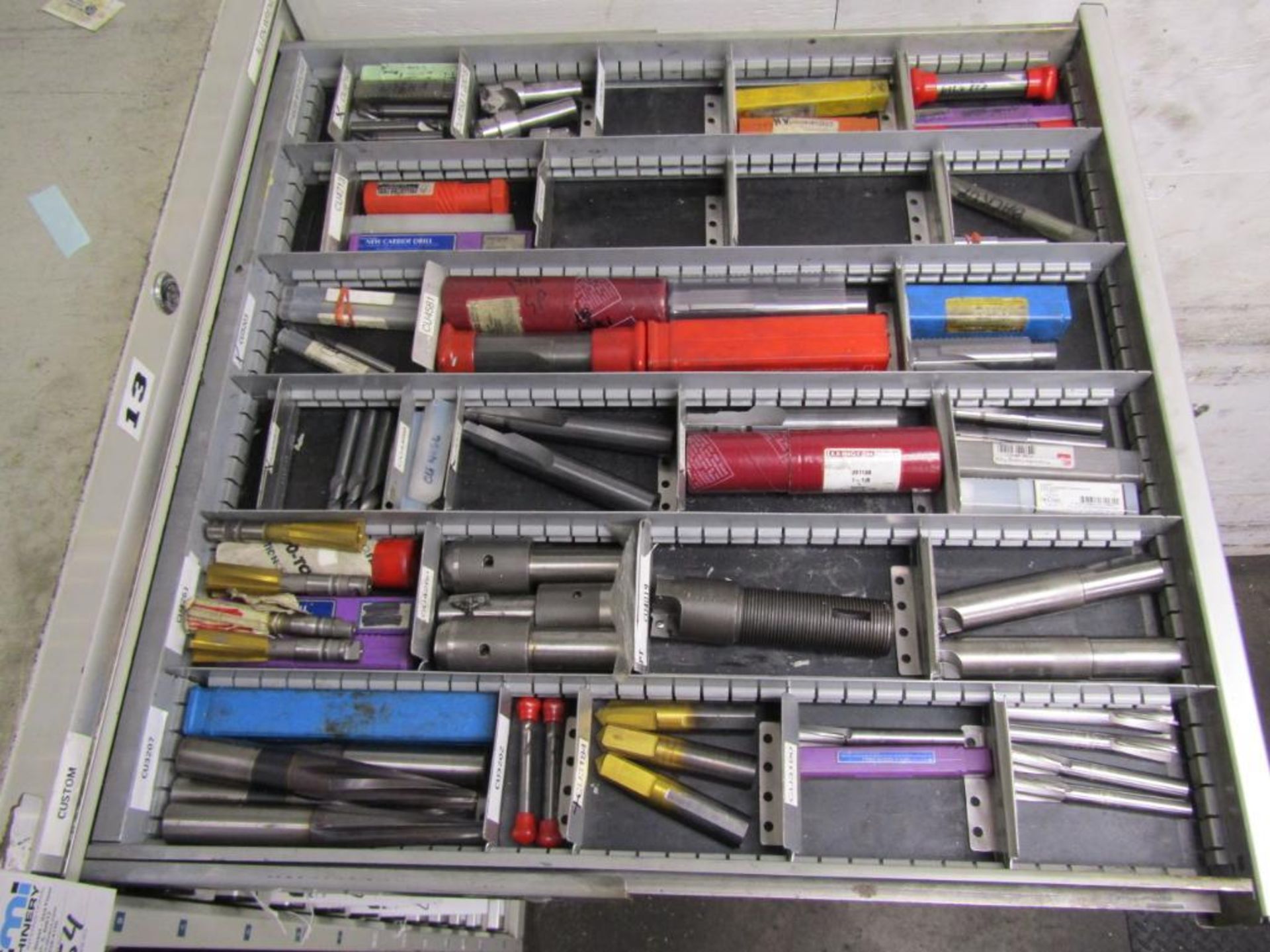 13-Drawer Heavy Duty Parts Cabinet; with Remaining Contents to Include Custom Tooling, Taps, Endmill - Image 3 of 9