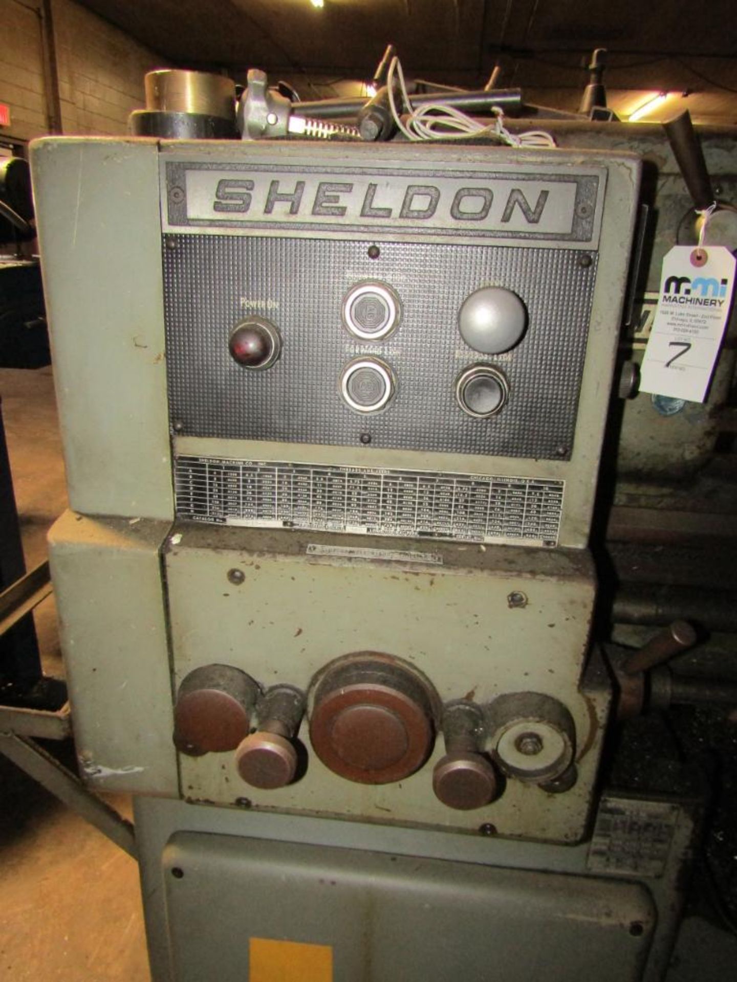 Sheldon 15 15" x 40" Engine Lathe; 1-1/4" Hole Through Spindle, 22 to 1250-RPM, with 10" 4-Jaw Chuck - Image 2 of 8