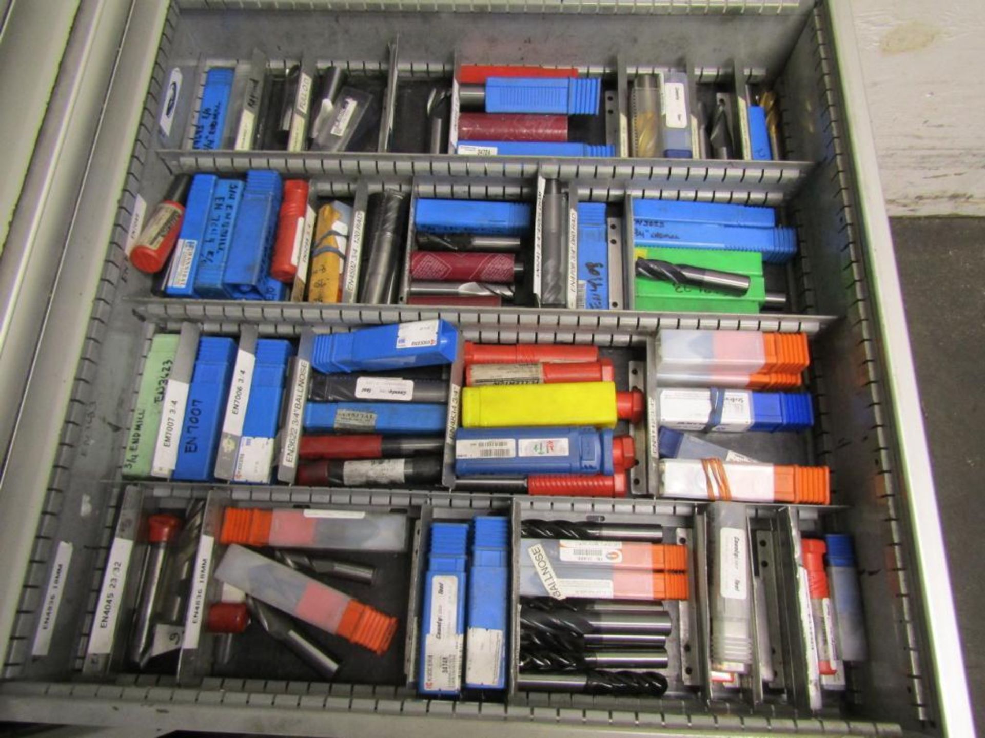 13-Drawer Heavy Duty Parts Cabinet; with Remaining Contents to Include Custom Tooling, Taps, Endmill - Image 8 of 9